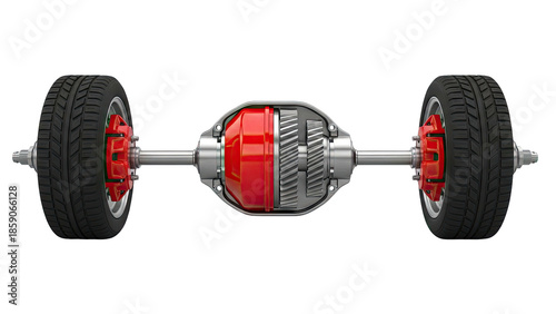 Automotive Drivetrain Components: Differential and Wheels