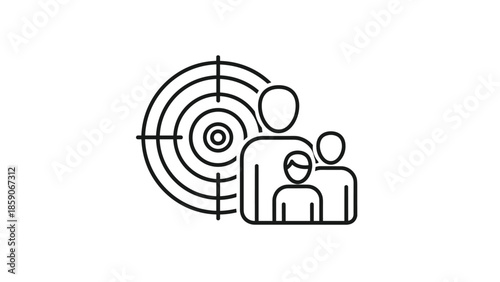 Targeted marketing strategy with people and focus on audience, Generative AI.