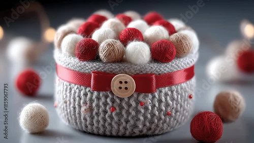 Christmas Heartwarming Handmade Yarn Ball Packaging Display