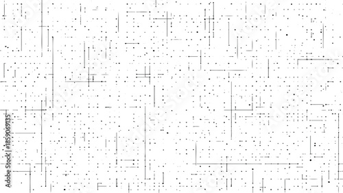 Abstract linear techno grid pattern vector on transparent background, geometric square circuit inspired lines for futuristic digital technology wallpaper, structure, sci fi design themes