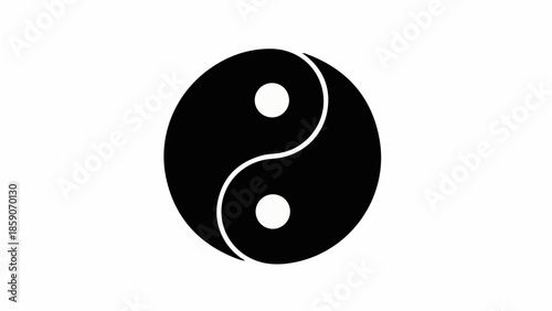 Symbol of balance and harmony, representing duality and interconnectedness of opposing forces.