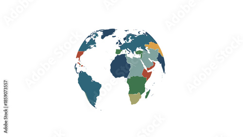 A colorful illustration of the Earth with various countries highlighted against a clean white background, representing global geopolitics and international security.