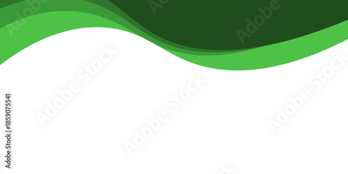Dynamic Green Wave Abstract Background With Layered Curves And Fresh Environmental Theme For Modern Design