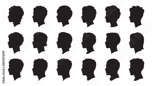 Grid of pine tree silhouettes