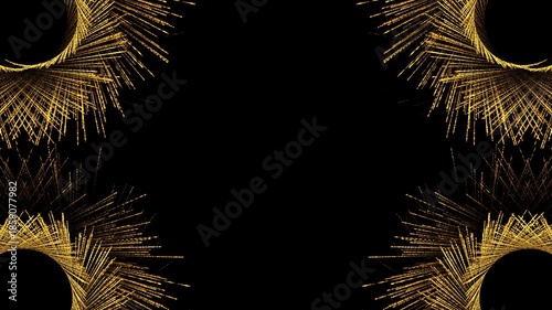 Luxury Awards Golden Glowing Lines Particle Flow Background