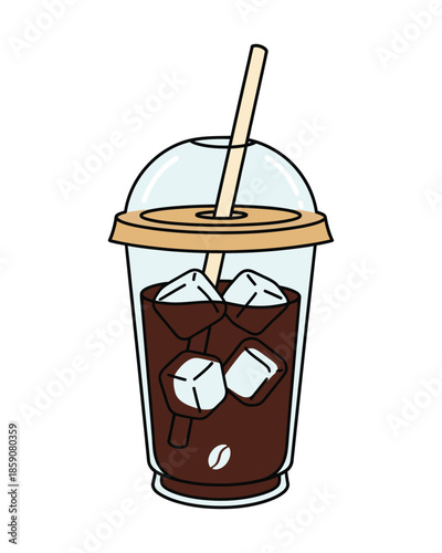 iced coffee tshirt vector illustration design