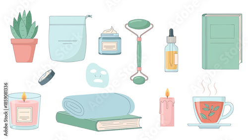 Self Care Products and Beauty Essentials Collection.