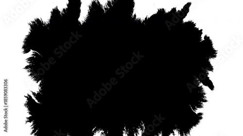 Ink transition splatter blot spreading from centre