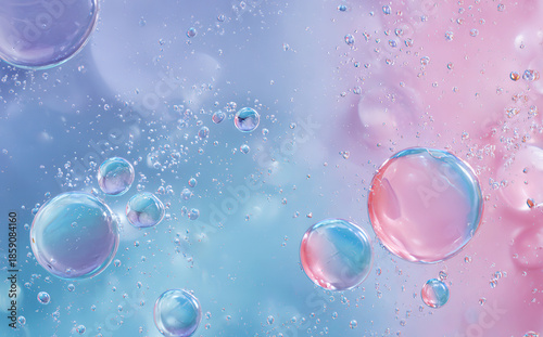 Wallpaper Mural Bubbles float in colorful liquid creating patterns and reflections in a playful scene during a creative experiment Torontodigital.ca