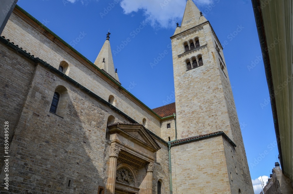 Fototapeta premium Czech Republic, Prague September 6, 2025, Prague Castle, St. George's Basilica