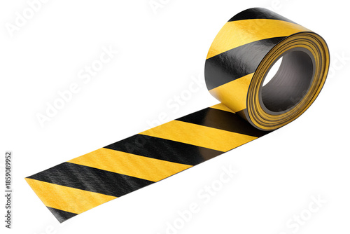Vector illustration of a yellow road barrier and black and yellow traffic light symbol with caution tape pattern for construction safety, warning of danger or hazard at a crime scene design