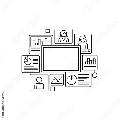A collection of business and finance data visualizations and user profiles for analysis
