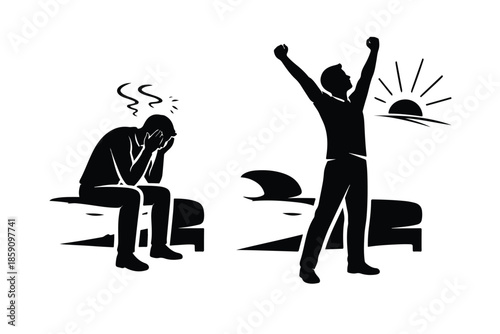 From Failure to Success Resilience Transformation Silhouette