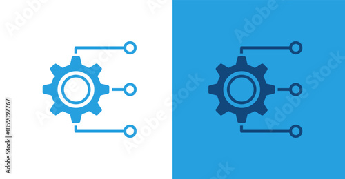 Technologies Flat, with light and dark background