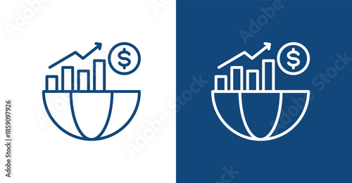 Global Economy Outline, with light and dark background