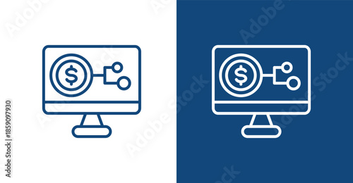 Digital Economy Outline, with light and dark background