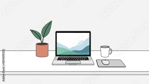 laptop computer with green screen isolated