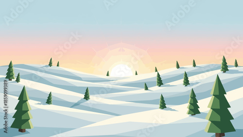 winter landscape in the mountains
