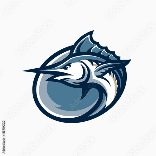 Marlin Fish Fishing Logo Vector Icon Illustration
