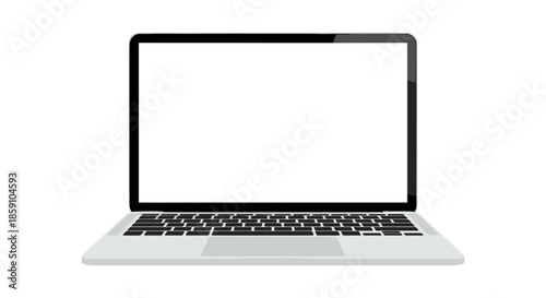 Modern laptop with a blank screen, perfect for displaying digital content and presentations