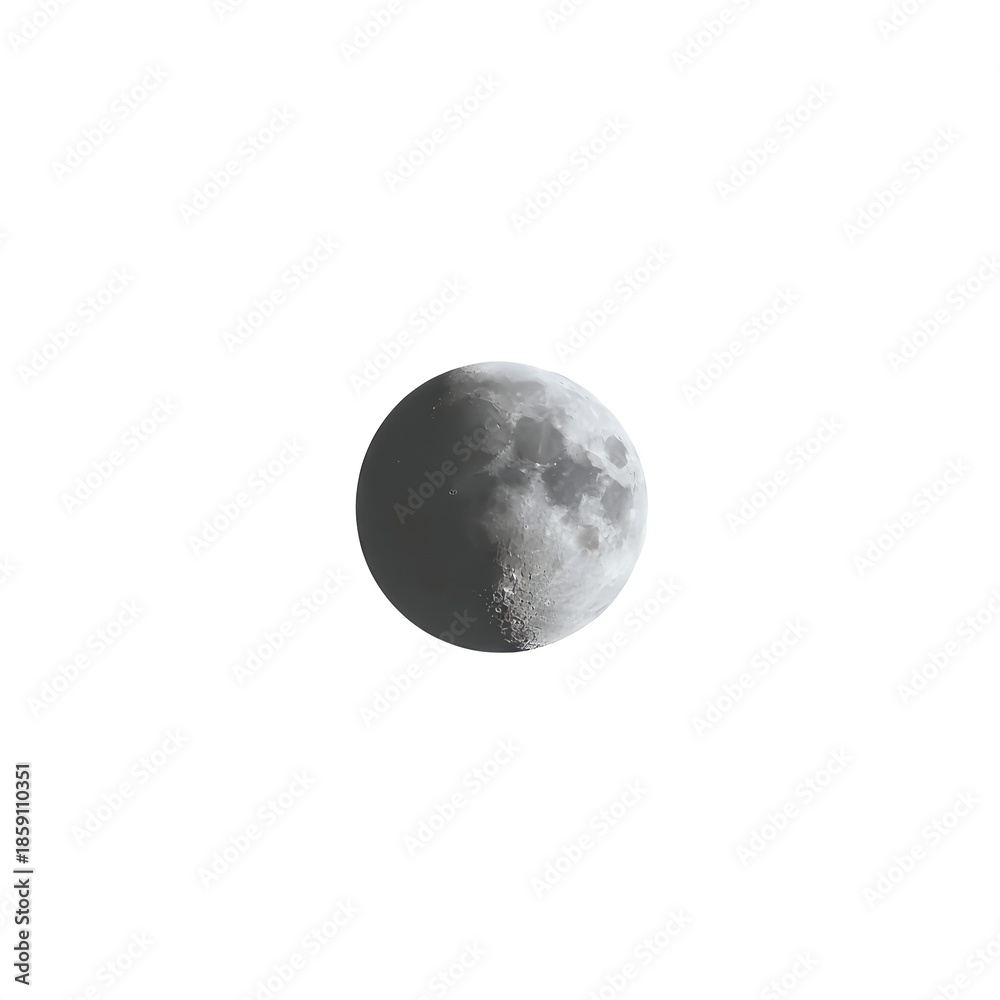 Naklejka premium moon on a white background
