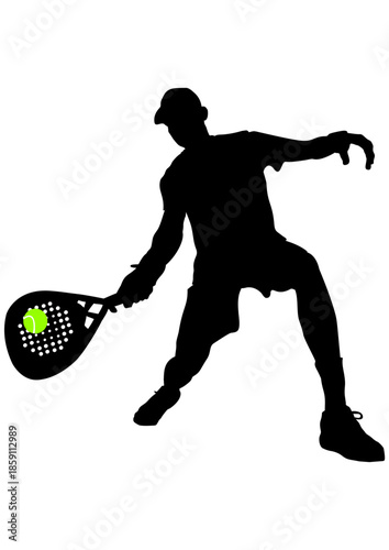 tennis player silhouette vector