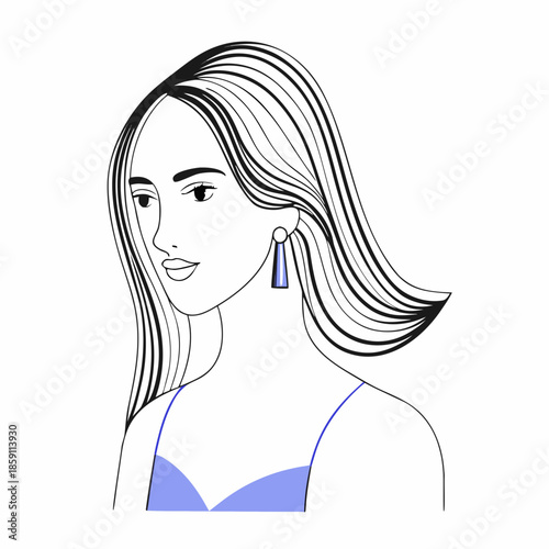 girl with long hair