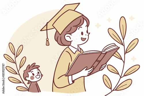  Child Education Support Icon Highlighting Learning, Development, and Social Empowerment