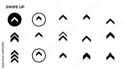 Arrow icon set for directional navigation