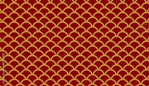 Imlek, ripple wave, Vibrant scales pattern ideal for fashion, textiles, wallpapers, and luxury branding designs.