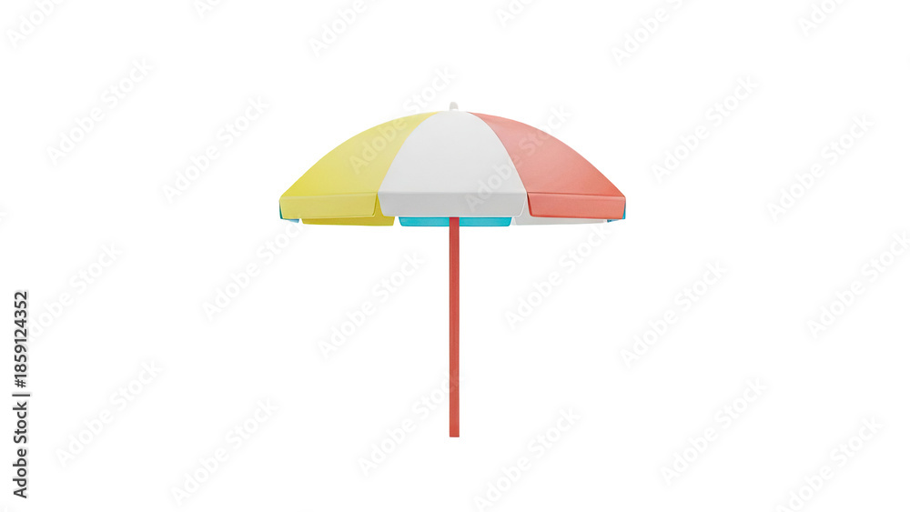 Obraz premium Colorful Beach Umbrella