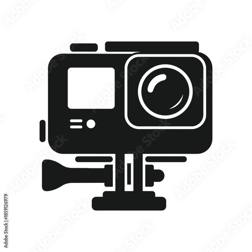 Action Camera Icon Flat Vector Illustration
