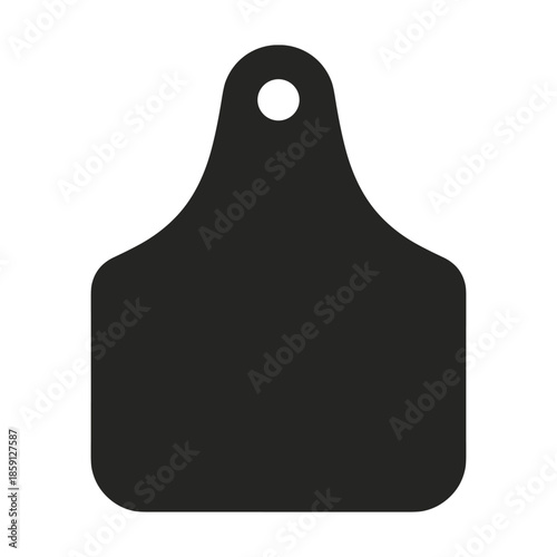 Simple cutting board silhouette flat vector illustration