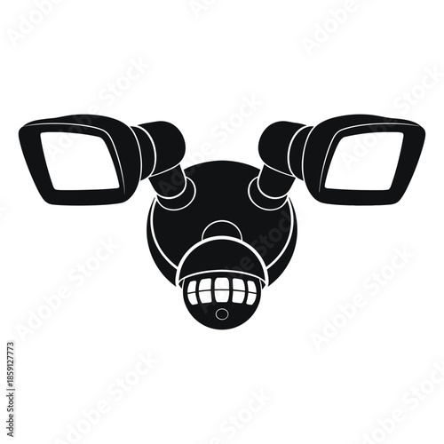 Surveillance security cameras flat vector illustration