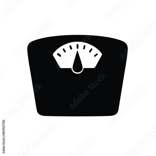 Bathroom Scale Icon Flat Vector Illustration