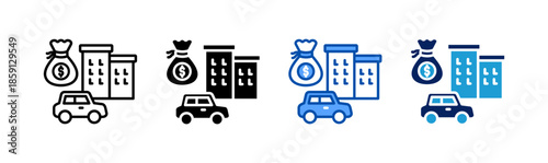 property icon set multiple style collection