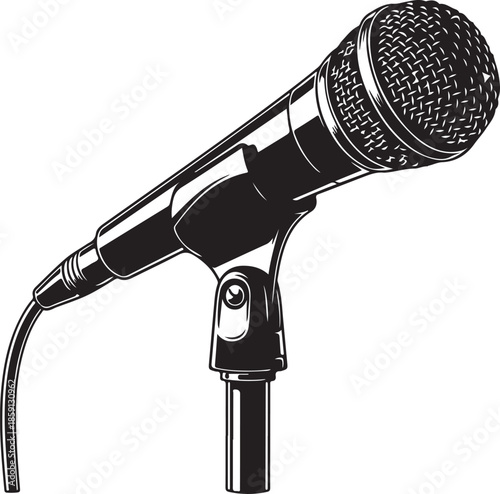 Microphone on stand