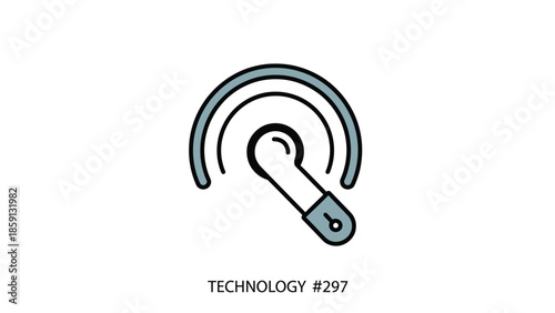 Modern technology icon representing wireless connectivity and digital communication.