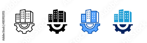 asset development icon set multiple style collection