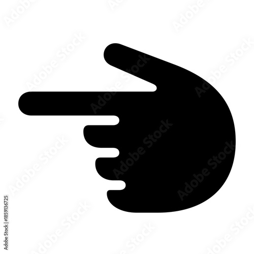 Backhand index pointing left glyph icon