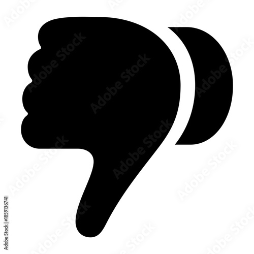 Thumbs Down Hand Emoji Icon Illustration Sign.