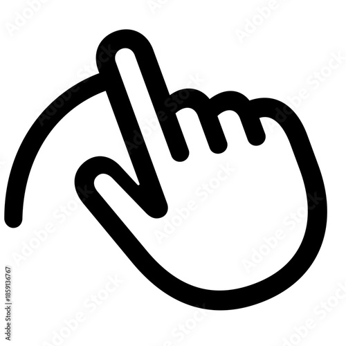 Swipe Icon. Clicking, Fingers Gesture Symbol to Operate Device - Vector.