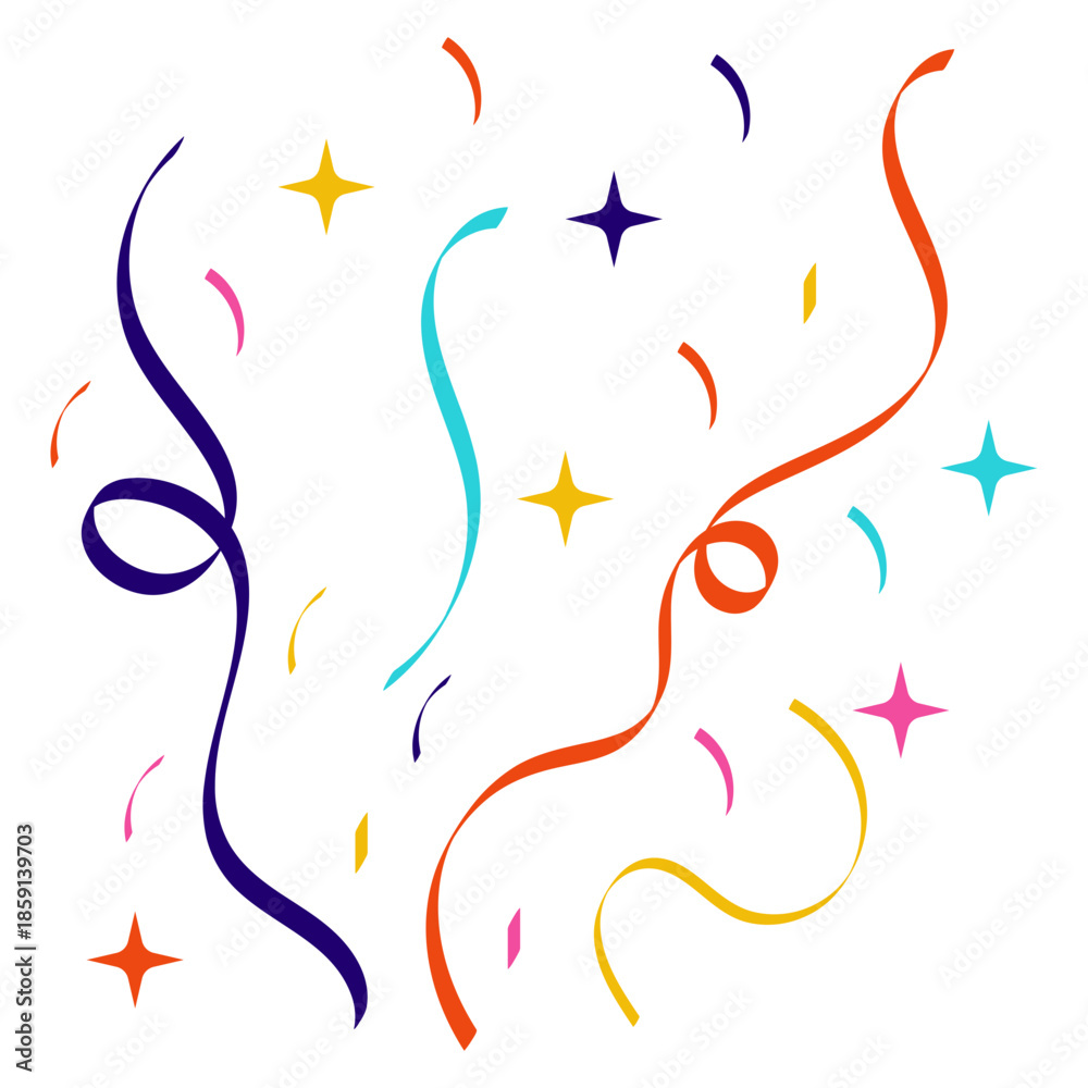 Fototapeta premium Confetti With Sparkle