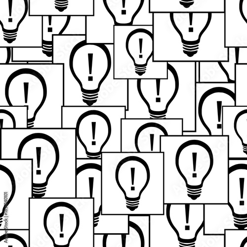 Bulb Black And White Square Boxes Texture Seamless Background