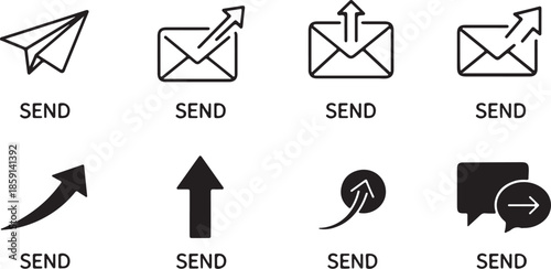 Minimalist Paper Plane Vector Icon Outline for Communication and Launch