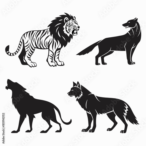 Photography Silhouettes of wild animals