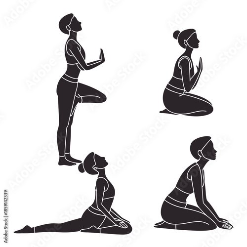 Yoga poses illustration