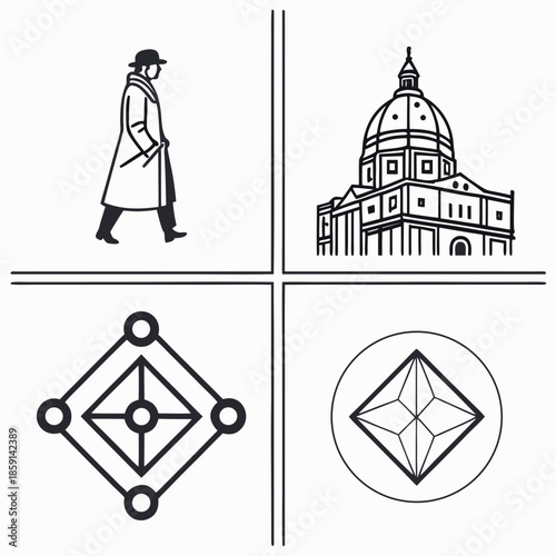 Geometric and architectural illustrations