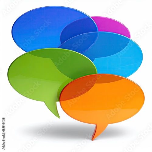 Colorful overlapping speech bubbles (1)