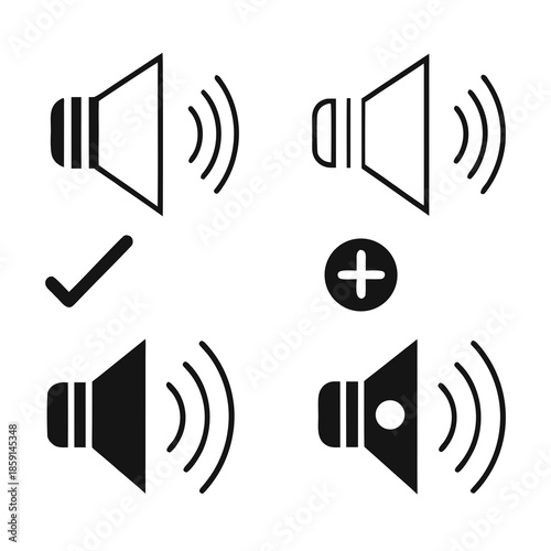 Audio control icons